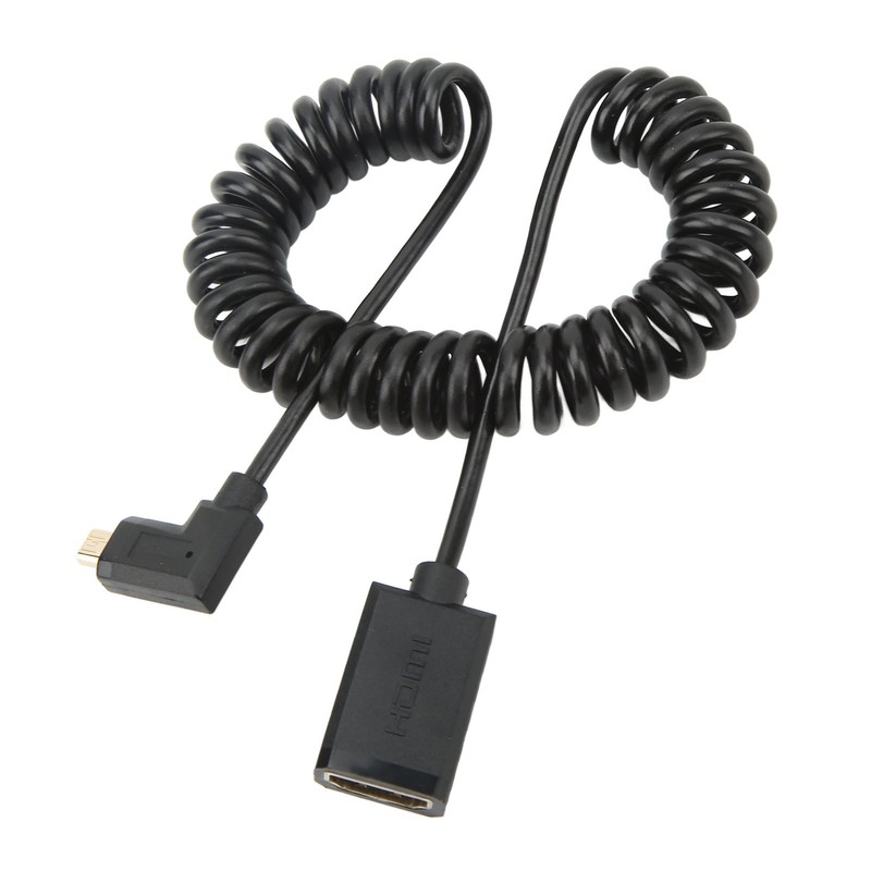 1.8m Coiled Cable Micro HD Multimedia Interface to Female HD