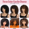 Style Icon Short Kinky Curly Wig with Bangs Human Hair