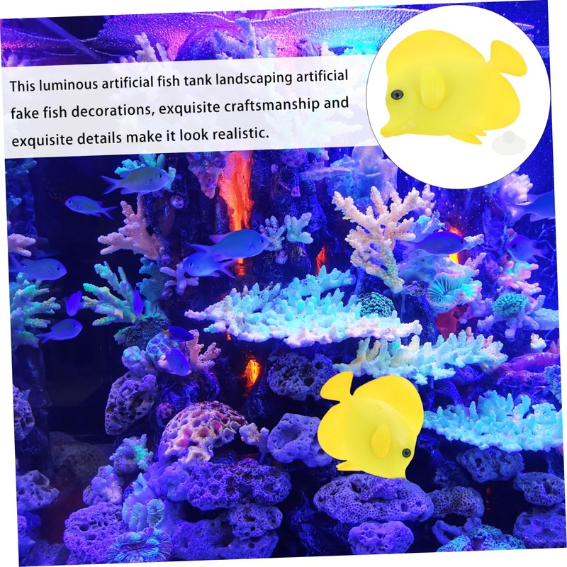 Sosoport 2 Pcs Fish Tank Artificial Fish Aquatic Simulation Decor