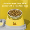 Stainless Steel 3-in-1 Pet Feeder Bowl, Slow Food and Water