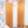 Sparkle Backdrop Curtain Gold 2 Panels Set Sequin Photo Backdrop