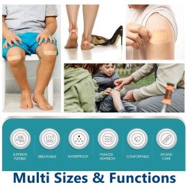 Unbranded Assorted Adhesive Bandages 120 Count Variety Pack 4-Sided Seal First Aid Strips