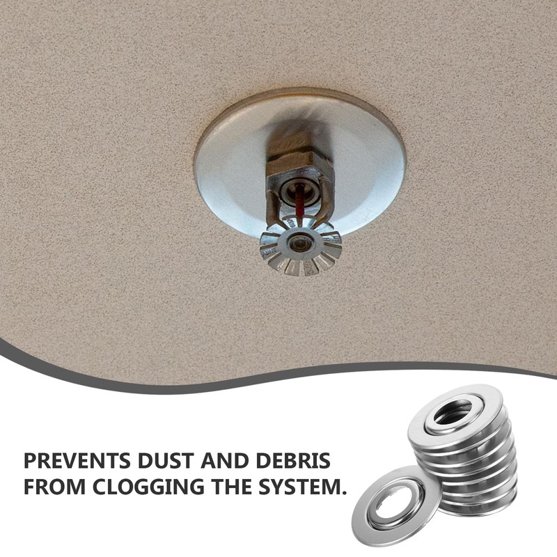 Uonlytech 10pcs Fire Sprinkler Cover Plate 3/4 Inch Sprinkler Escutcheon