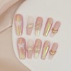 10pcs Handmade Pink Butterfly Iridescent Press On Nails fake Nails