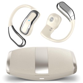 AI OWS Translator Earbuds,Language Translator Earphone 144 Languages, 3in1 Real-Time Translation Device for Travel Business Learning, Long Battery Life, White