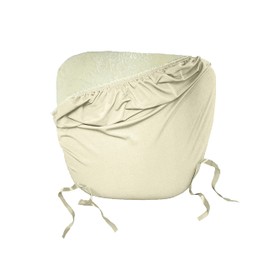 LA Linen Pack-4 Spandex Chiavari Chair Cushion Cover,Ivory