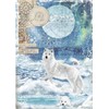 STAMPERIA INTL Stamperia-Rice Paper, Wolf, Arctic Antarctic, A4