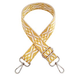 Bag Straps for Changing, Adjustable Shoulder Strap for Bags, Yellow Shoulder Strap Bag Colourful with Silver Carabiner, Shoulder Strap for Bags, Bag Strap Wide 3.8 cm for Women Bags DIY, #10