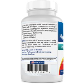Best Naturals Best Naturals Hyaluronic Acid 100 mg 60 Capsules - Support Healthy Joints and Youthful Skin