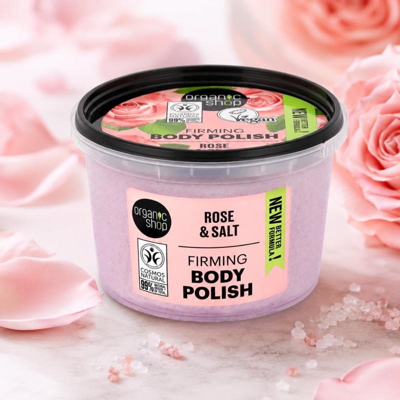 Organic Shop Pearl Rose Body Polish, 250 ml