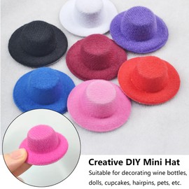 20 Pieces Formal Mini Hats Craft Top Hat Small Mini Top Hat Wine Flat Hats Set Miniature Cylinder Magician Hats Snowman Cute Small Hat DIY Mini Hats Christmas Festival Decoration