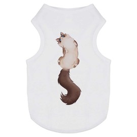 Azeeda 'Fluffy Ragdoll Cat' Pet Dog/Cat T-Shirt, M (PT00085778)