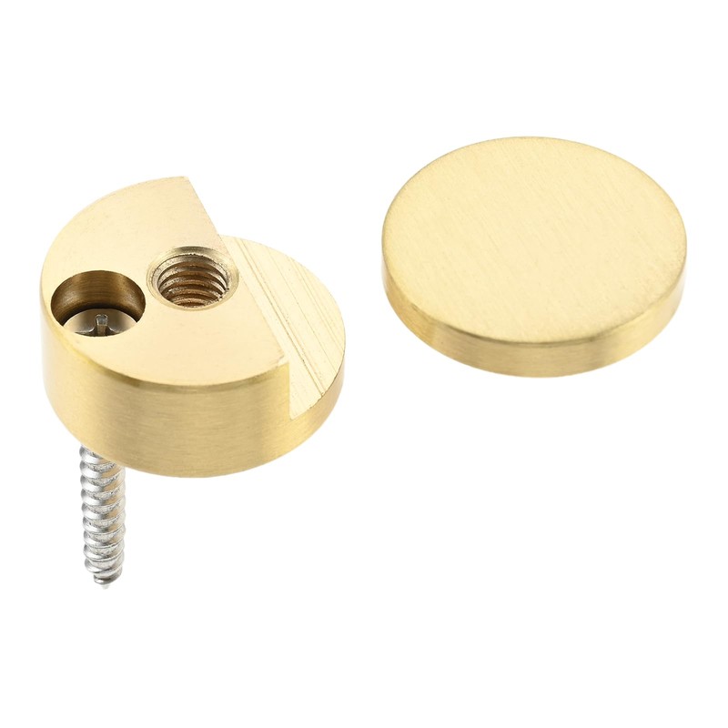 Mirror Clips, Thick Glass Clamps Wall-Mounted Mirrors Bracket Gold Pure