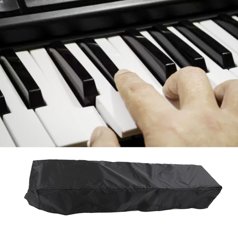 Piano Keyboard Dust Cover Waterproof Breathable Stretchy Black Electric Piano