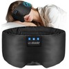 LC-dolida Luxurious Silk Soft Sleep Mask, Sleep Headphones with Bluetooth