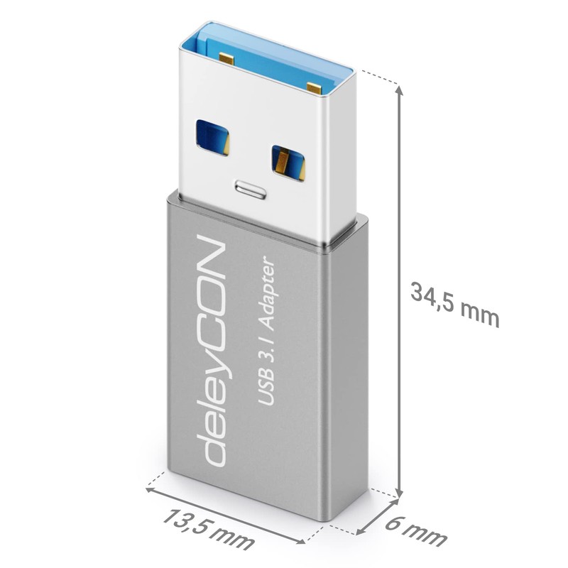 deleyCON USB C to USB Adapter [Pack of 3] C