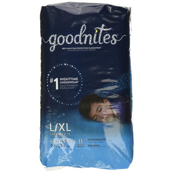Goodnites, Bedwetting Underwear for Boys, L/XL, 11 Ct