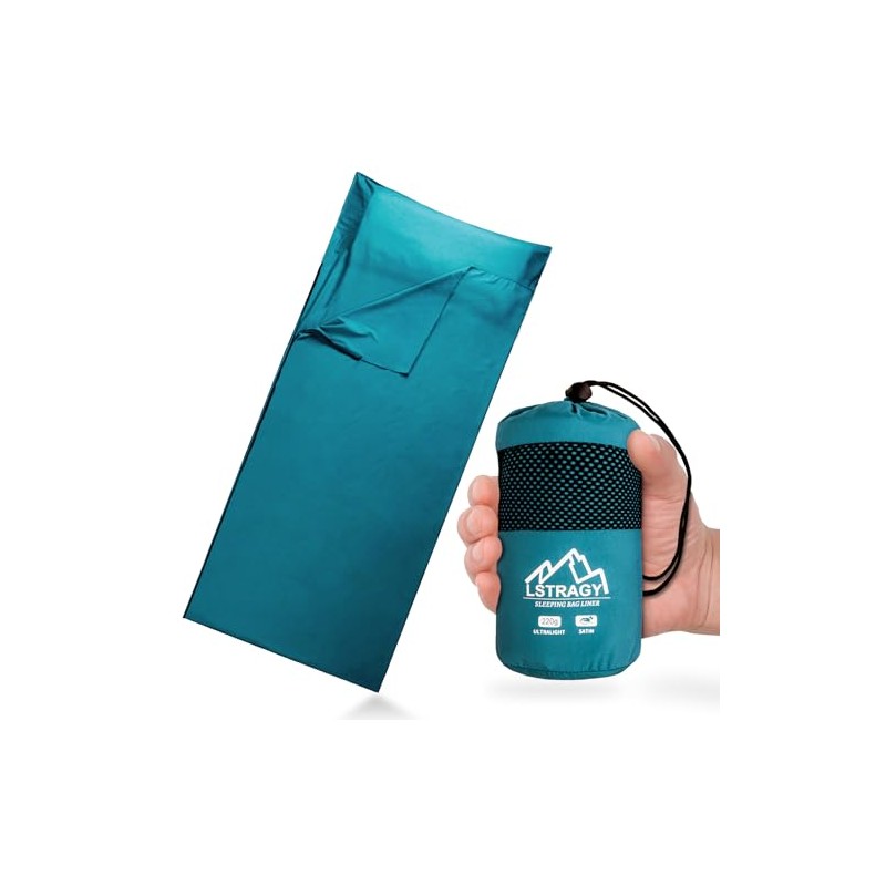 Ultralight Satin Sleeping Bag Liner for Travel and Camping