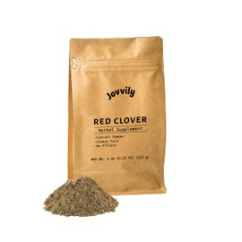 Jovvily Red Clover Herb Powder - 4 oz - Always Pure - No Fillers Or Additives - Herbal Supplement Powder