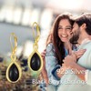 Black Onyx Earrings Sterling Silver 18K Yellow Gold Plated Filigree