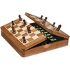 Dal Magnetic Chessboard 25 cm Wood Brown/Cream 2-Piece Set