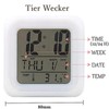 Alarm Clock, Horses, Animal Alarm, LED Illuminated Alarm Clock, Digital