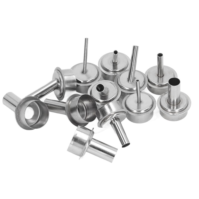 12Pcs Universal Hot Air Gun Nozzle Stainless Steel Standard Size