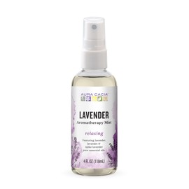 Aura Cacia Relaxing Lavender Aromatherapy Mist, 4-Ounce, Lavender Pure Essential Oils, Sweet & Floral Aroma