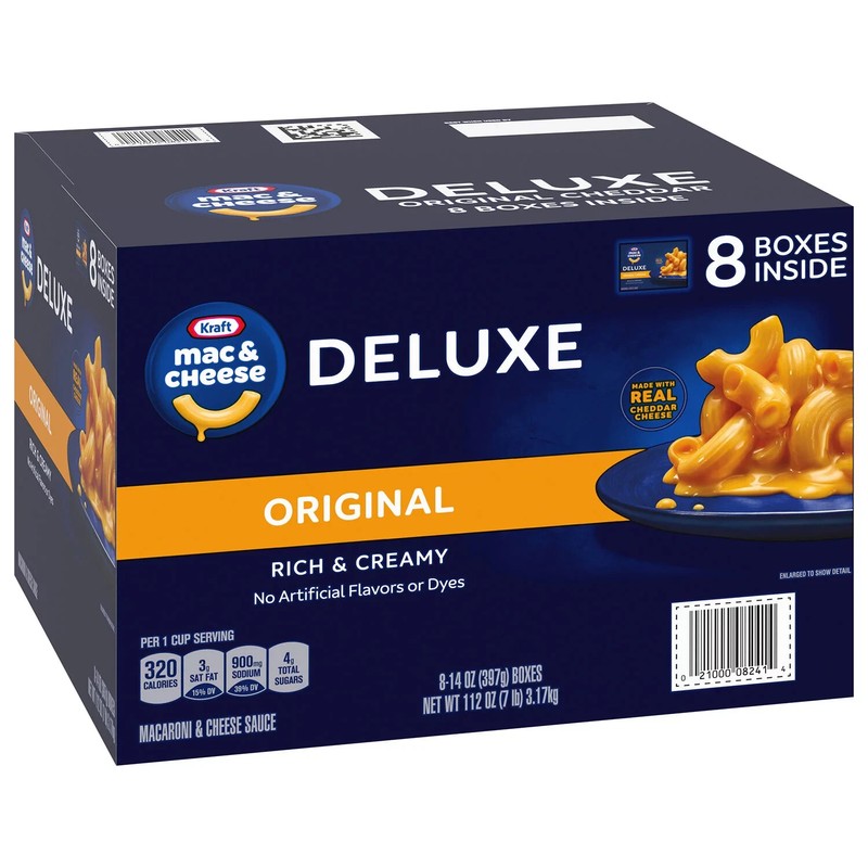 Kraft Deluxe Original Cheddar Macaroni and Cheese Dinner, 14 oz.,