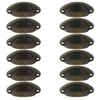 Antrader 12-Pack 1.6-inch Metal Semicircle Knobs Vintage Decorative Pull Handle