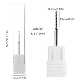 FSpronail Nail Drill Bits Set Tungsten Carbide 2PCS Nail Piercing Tool