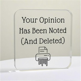 Witty Satirical Acrylic Gag Gift – Funny Office Decor for Colleagues & Workplace Humor Lovers – Ideal for Christmas, April Fools' Day, Office Parties & Desk Decor