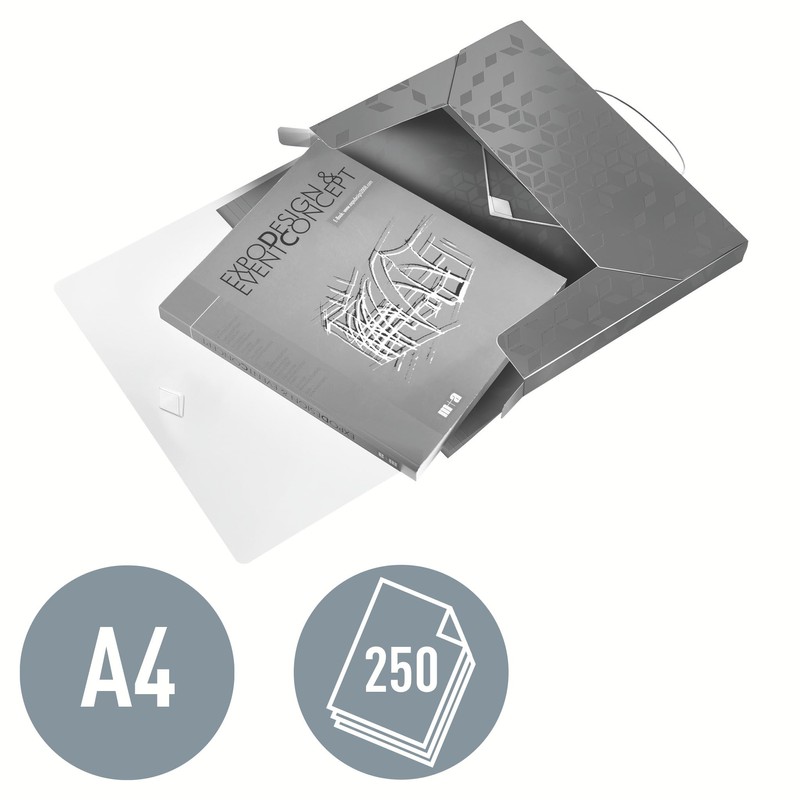 Leitz Wow A4 Box File - Purple