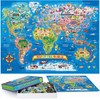 Educational & Learning World Map Jigsaw Puzzle, 200 Piece Geography