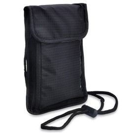 TNSLAND Neck Pouch Unisex Travel Wallet with RFID Protection Waterproof Passport Bag Organiser for Men Women Children Boys Girls Maximum Security for Smartphone and Travel Documents, a, Minimalist