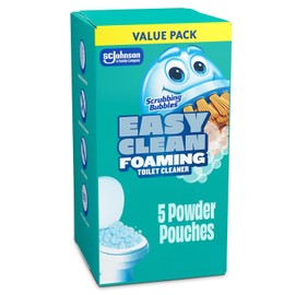 Scrubbing Bubbles Easy Clean Foaming Toilet Bowl Cleaner, Easy Toilet Drop In Powder Pouches, 100g (5 Pouches)