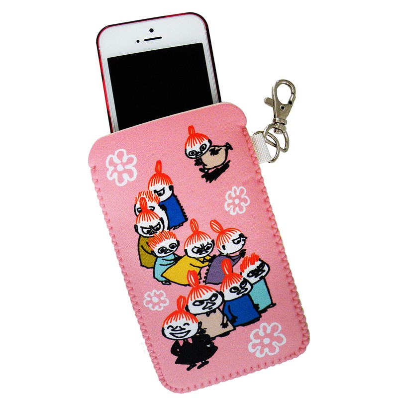 ムーミン　ソフトペンケース　リトルミイと兄弟　ピンク