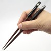 Ishida 10213 Smile Cat Chopsticks, Made in Japan, Black 7.1