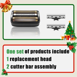 Shaver Replacement Foil and Inner Cutters Compatible with Andis 17300 reSURGE Electric Shaver,Black (1 Pack)