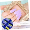 VICASKY Diy Manicure Fun Creative Shape False Nails Long Colorful