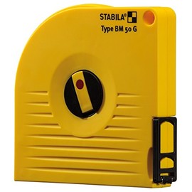 STABILA 17216 Tape Measure BM 50 G, 30 m, Fibreglass Measuring Tape with Universal Hook