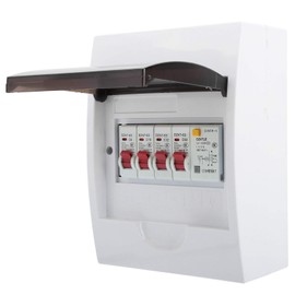 Fuse Box, 230/400V 63A 30mA RCD+3MCB(6A+16A+32A) 3 Way Fuse Box Power Supply Consumer