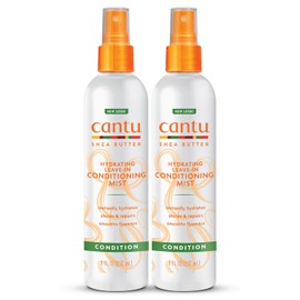 Cantu Leave-In Conditioning Mist with Pure Shea Butter, 8 fl oz (Pack of 2) (Packaging May Vary)