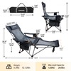 POEPORE Reclining Camping Chair with Removable Footrest Lounge Chair with