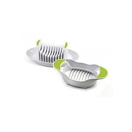 Weis Tomato/Mozzarella Slicer in White/Green, Stainless Steel 19 x 6.5 x 7 cm