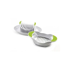 Weis Tomato/Mozzarella Slicer in White/Green, Stainless Steel 19 x 6.5 x 7 cm