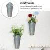 Kisangel 2pcs Iron Wall-Mounted Flower Pots Galvanized Hanging for Decorative