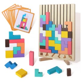 Rompecabezas De Bloques De Madera, Juego De Ingenio Tangram,