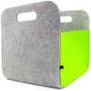 Luxflair Set of 3 Felt Storage Boxes, Mottled Grey/Green, 35