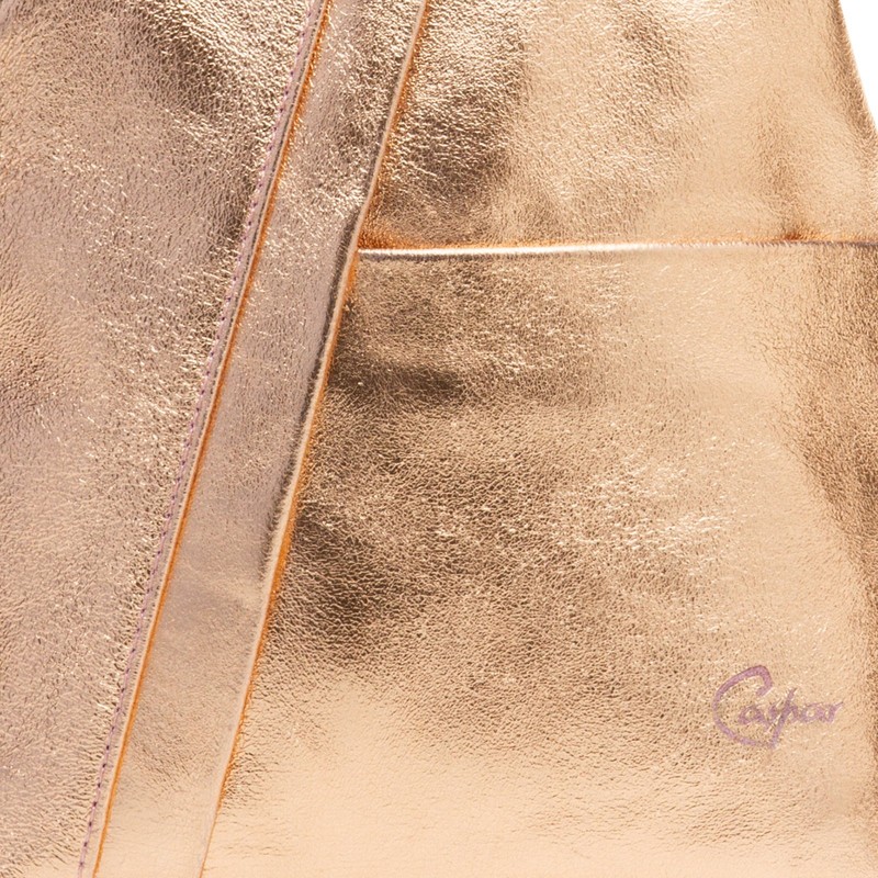 Caspar TL782 2 in 1 Leather Backpack Handbag, Rose Gold